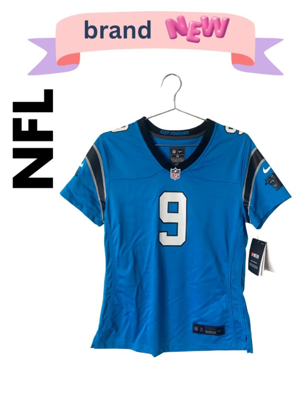 NFL Women's Nike Bryce Young Blue Carolina Panthers Jersey Size M New w/Tags